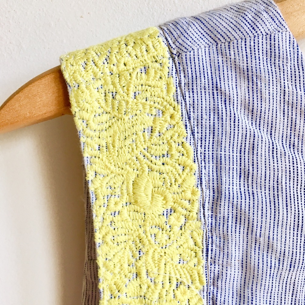 J. Crew seersucker embroidered tunic/dress